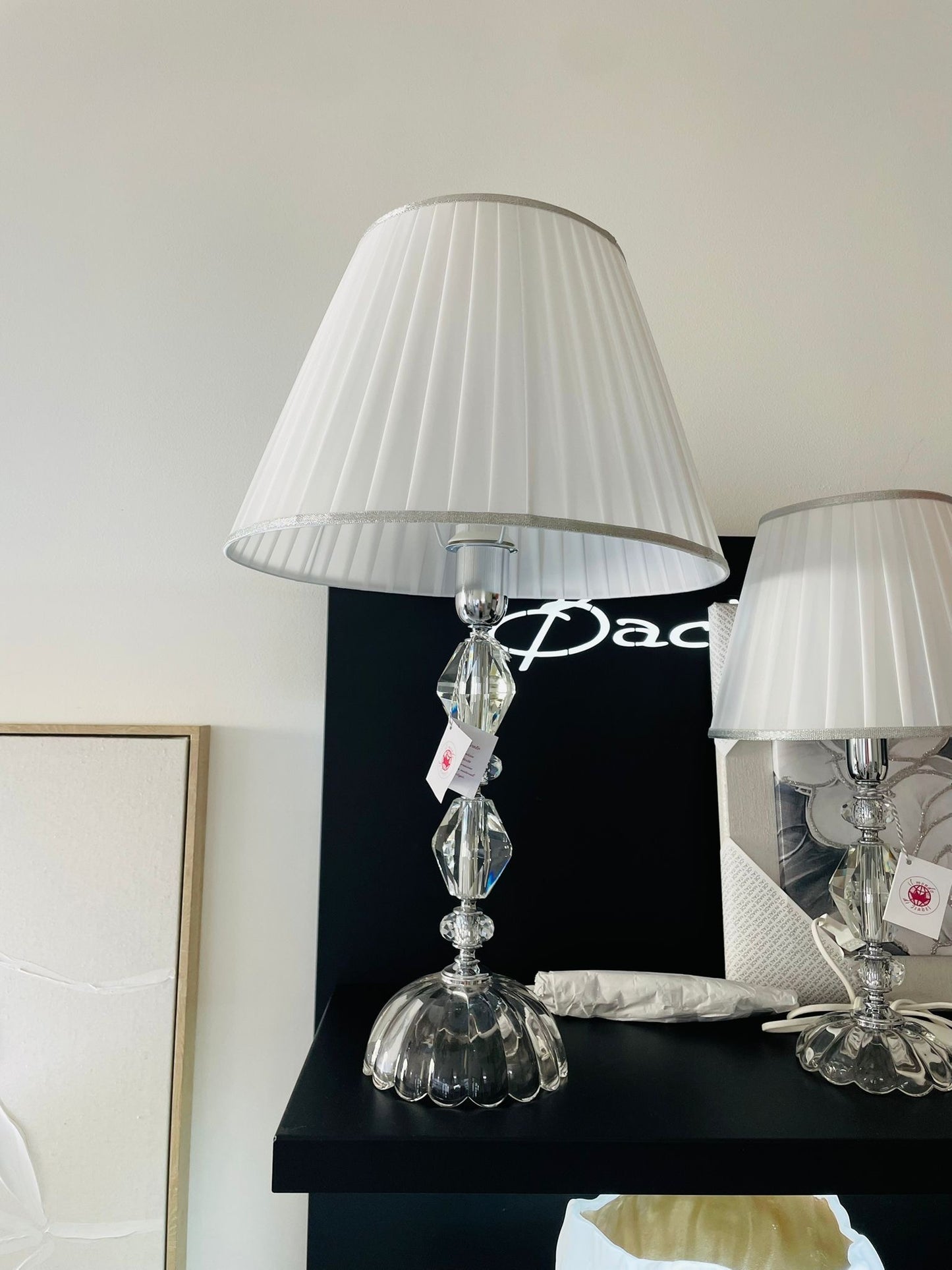 Il Mondo di Isabel lampada in Cristallo (coppa base cromata Grande)