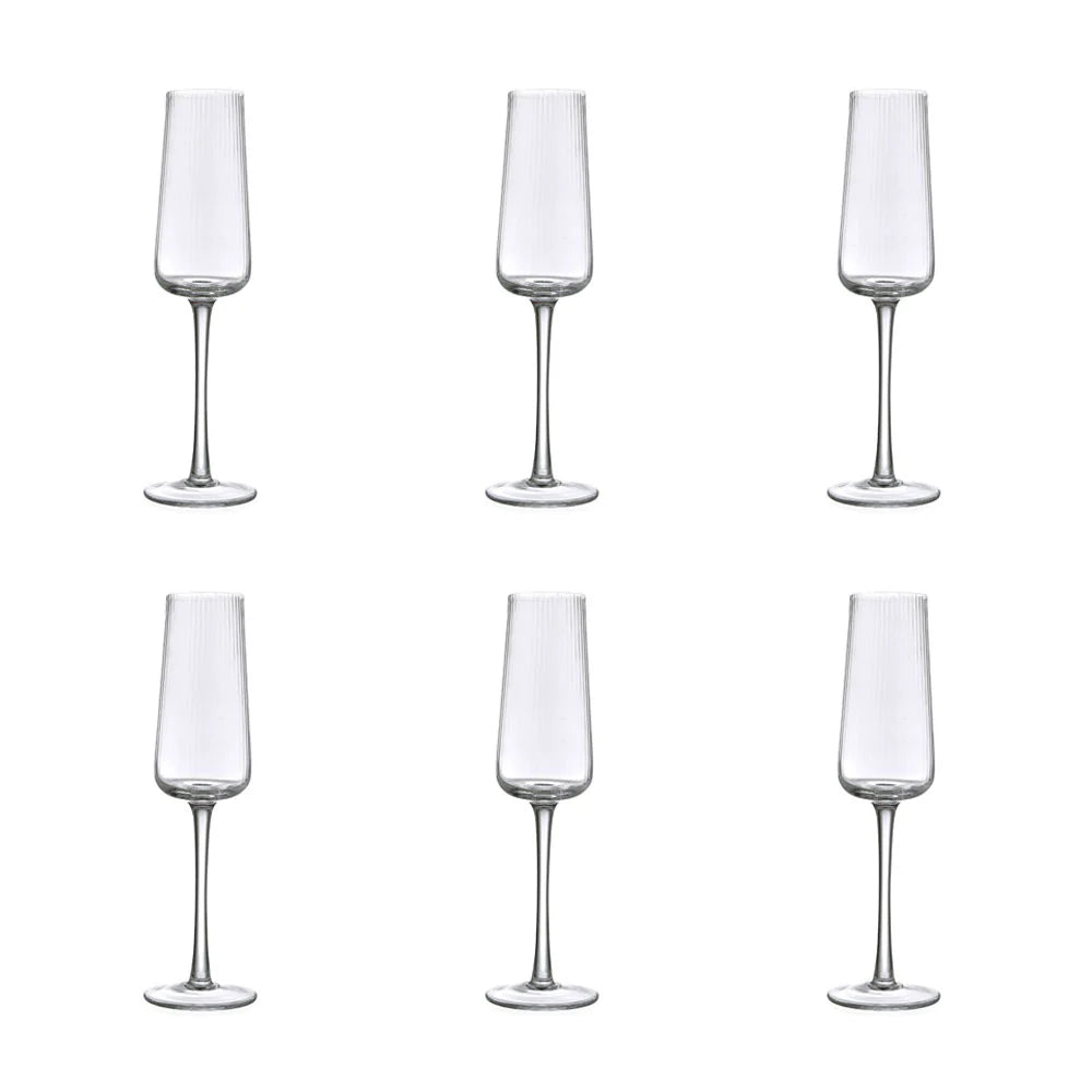 Evviva “Reale” set 6 flûte trasparente