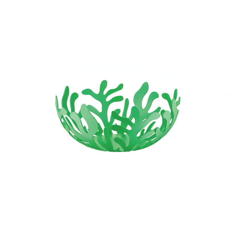 Alessi "Mediterraneo" ESI01/20GR - Fruttiera di design in acciaio colorato con resina epossidica, diametro 20cm, verde