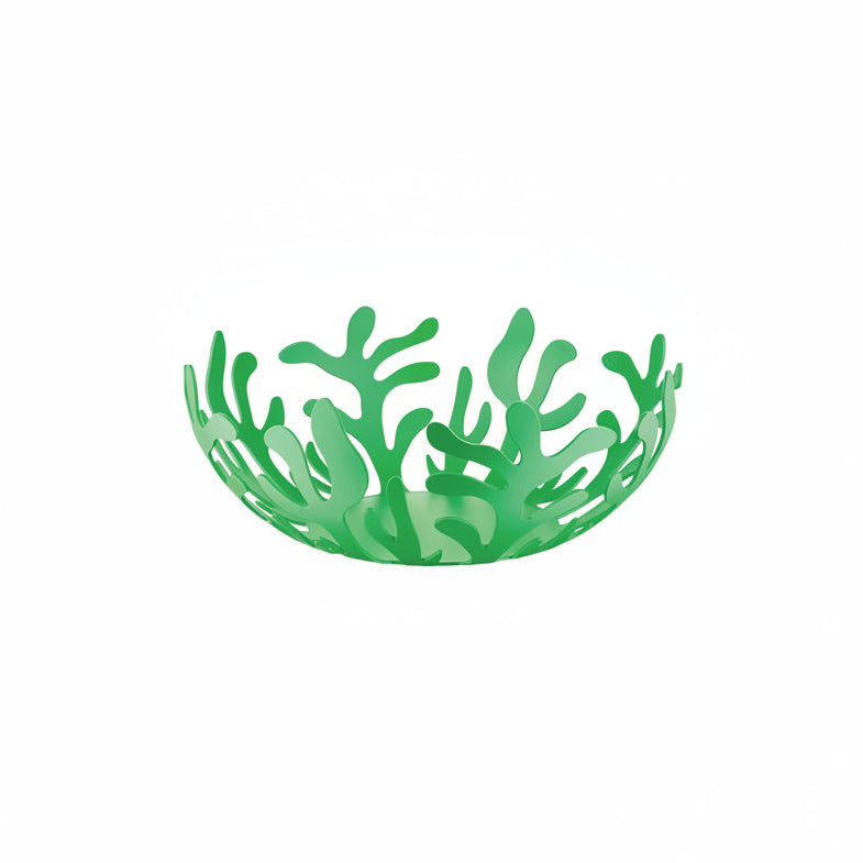 Alessi "Mediterraneo" ESI01/25GR - Fruttiera di design in acciaio colorato con resina epossidica, diametro 25cm, verde