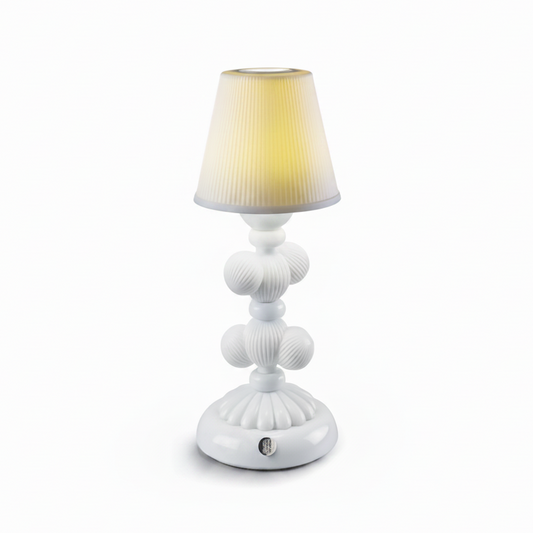 Lladro` "Firefly cactus" lampada da tavolo bianca