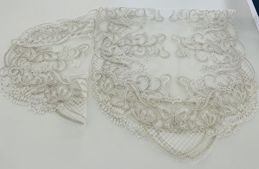 Fiori di Lena tris bianco ovale con farfalle