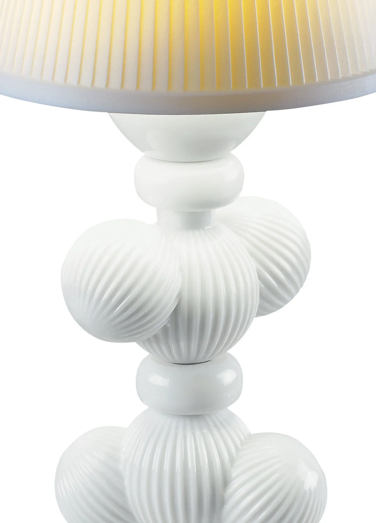 Lladro` "Firefly cactus" lampada da tavolo bianca