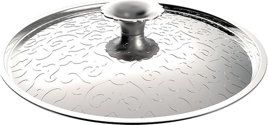 Alessi "Dressed" coperchio, in acciaio inossidabile 18/10, lucido, con decoro a rilievo, 28 cm
