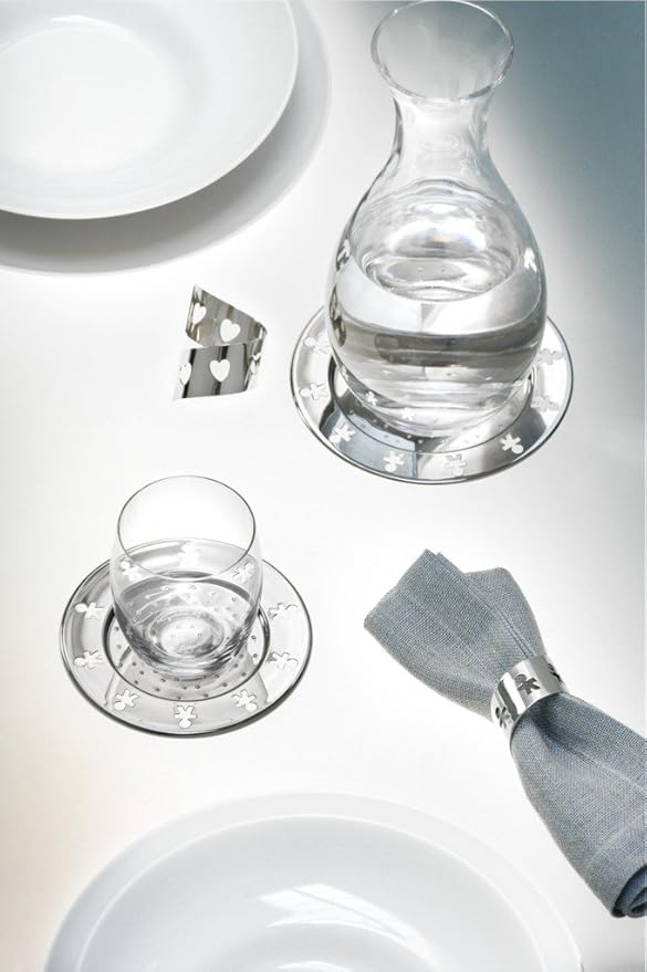 Alessi "Girotondo" AKK80/15  Sottobottiglia anti-umidità in acciaio inox 18/10, a finitura lucida