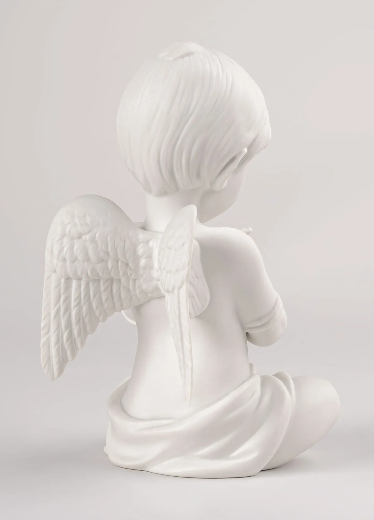 LLADRÓ Scultura Angelo con fiore