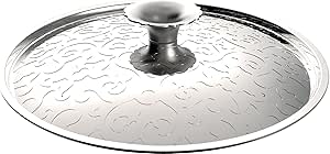Alessi "Dressed" coperchio in acciaio inossidabile 18/10, lucido, con decoro a rilievo, 24 cm