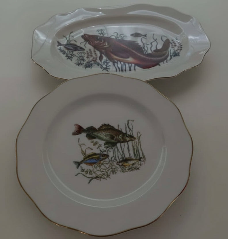 Set pesce 6 piatti+vassoio