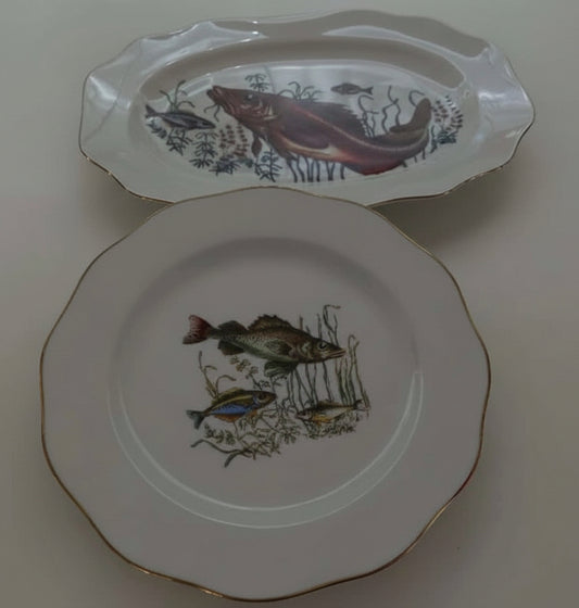 Set pesce 6 piatti+vassoio