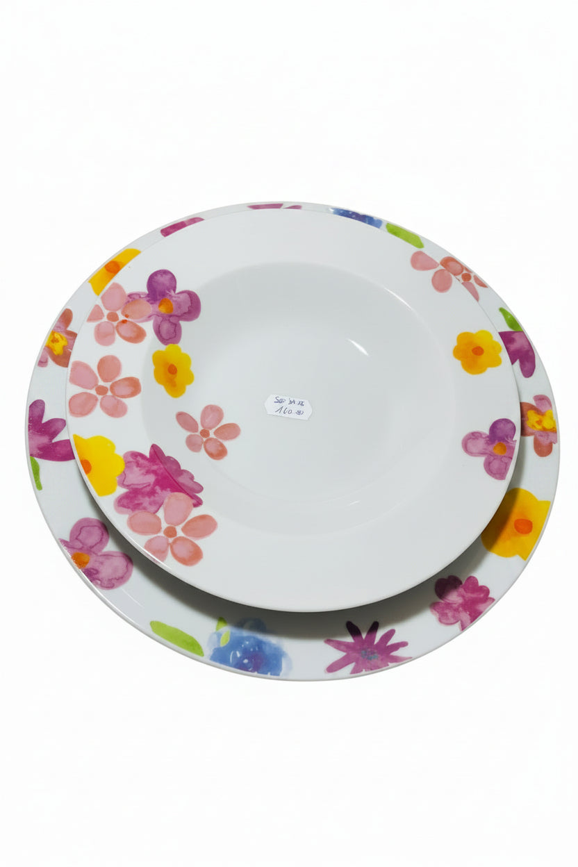 Evviva "Fiori" servizio tavola 18 pezzi in porcellana