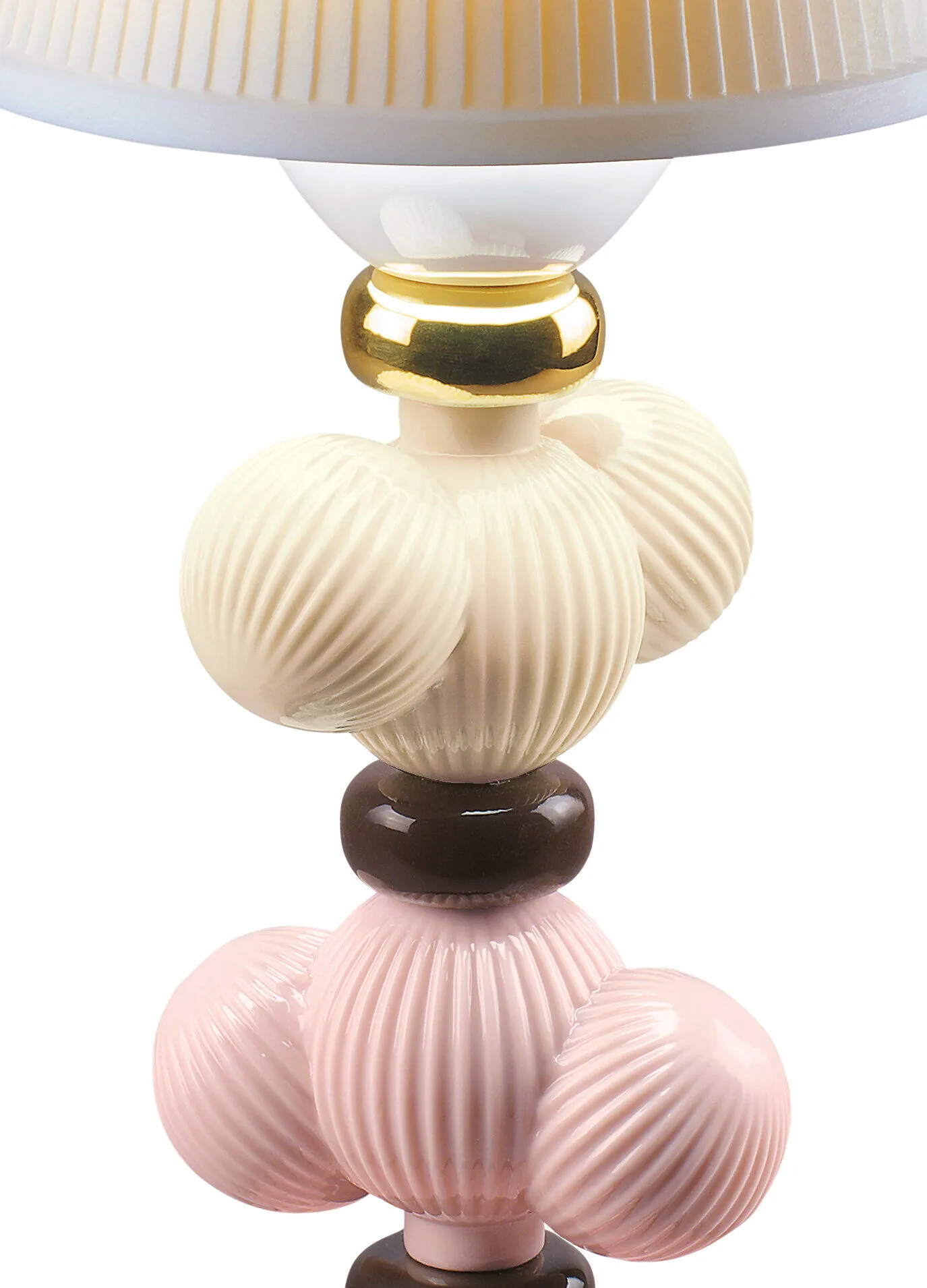 Lladro` "Firefly cactus" lampada da tavolo autunno dorato rosa