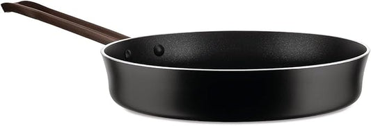 Alessi "Edo" PU113/28B padella a manico lungo in alluminio con rivestimento antiaderente, manico in acciaio inox con rivestimento in PVD, marrone