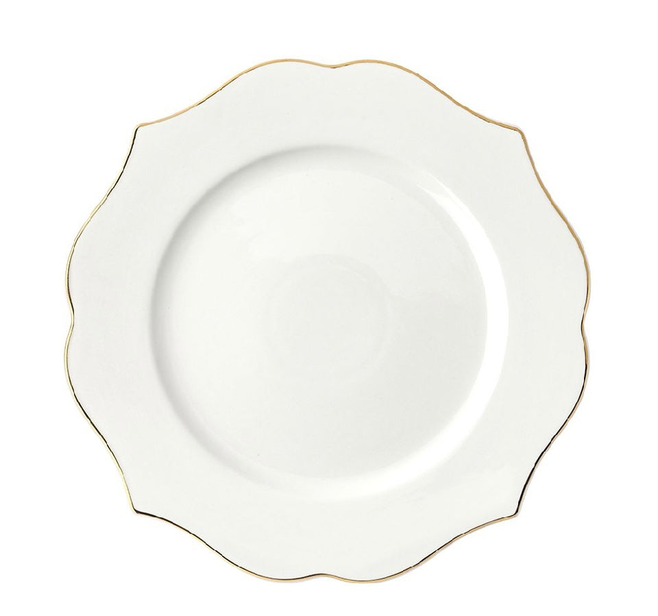 Evviva Piatto da portata Filo Oro D30 cm in porcellana