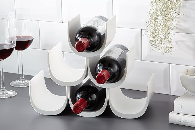 Alessi "Noè" portabottiglie di design in resina termoplastica, bianco
