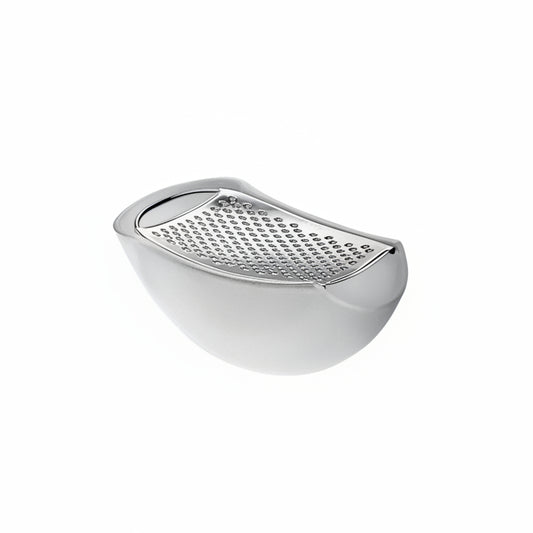 Alessi "Parmenide" grattugia per formaggio in resina termoplastica e acciaio lucido, ghiaccio