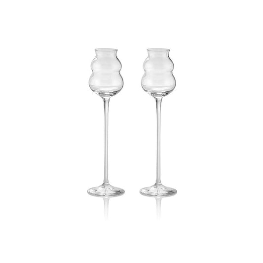 IVV Distillati Set 2 Bicchieri Grappa Acquavite Trasparente 5 cl