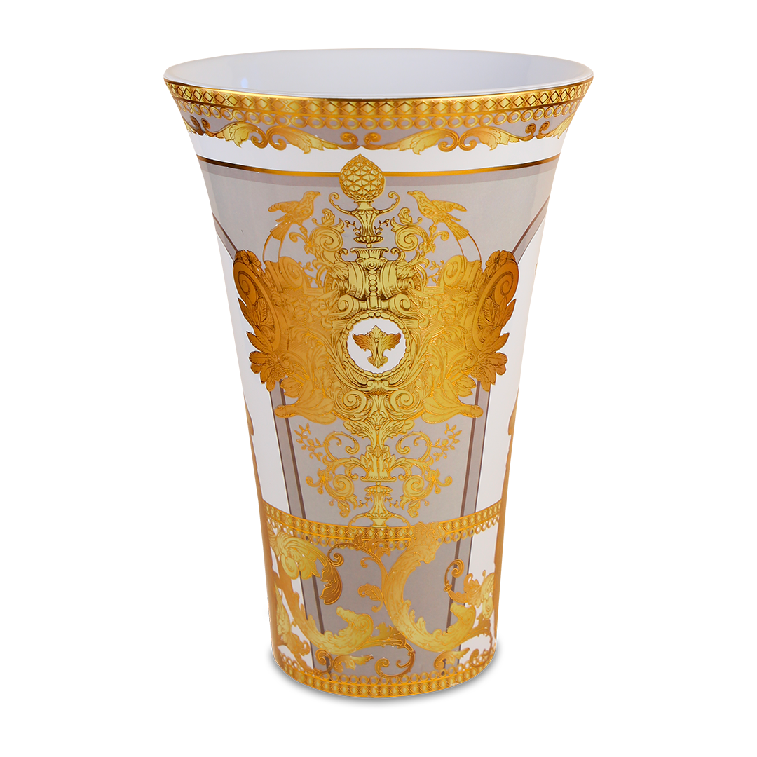 Baci Milano "Minerva" vaso in porcellana grigio