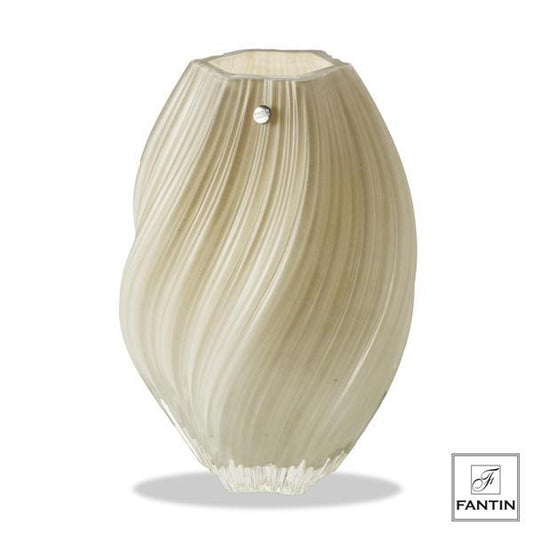 Fantin Argenti vaso in vetro mongolfiera beige