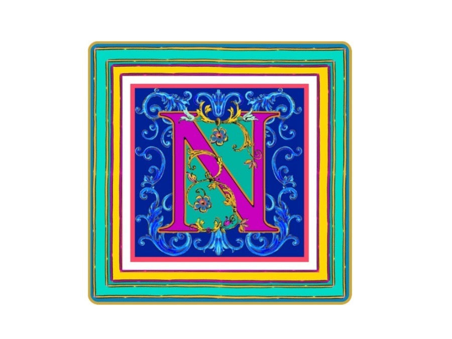 Baci Milano Ortigia - svuotatasche mini 15x15, lettera N