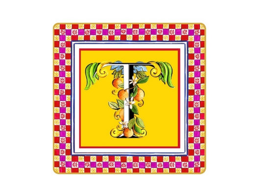 Baci Milano Ortigia - svuotatasche mini 15x15, lettera T