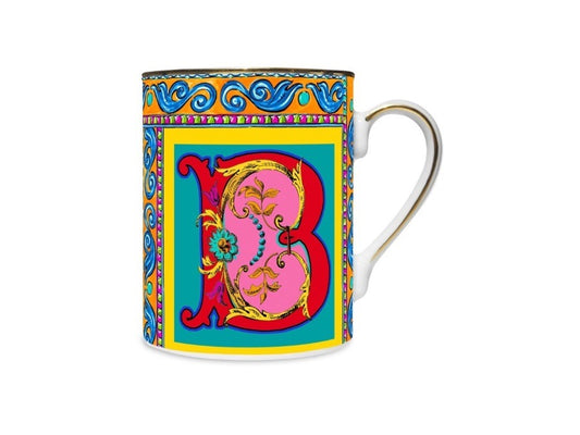Baci Milano Ortigia - mug in porcellana, lettera B