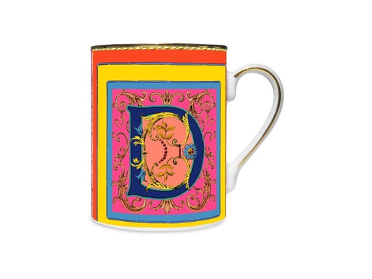 Baci Milano Ortigia - mug in porcellana, lettera D