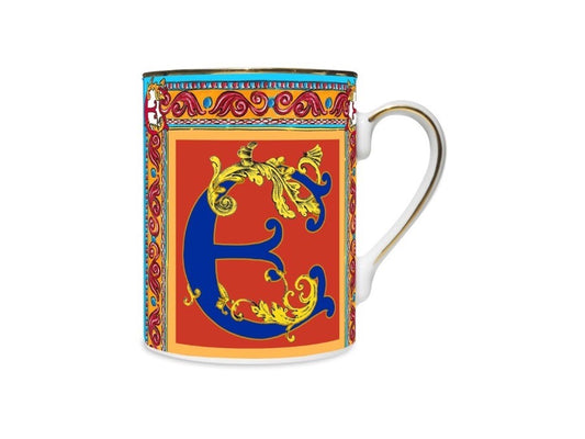 Baci Milano Ortigia - mug in porcellana, lettera E