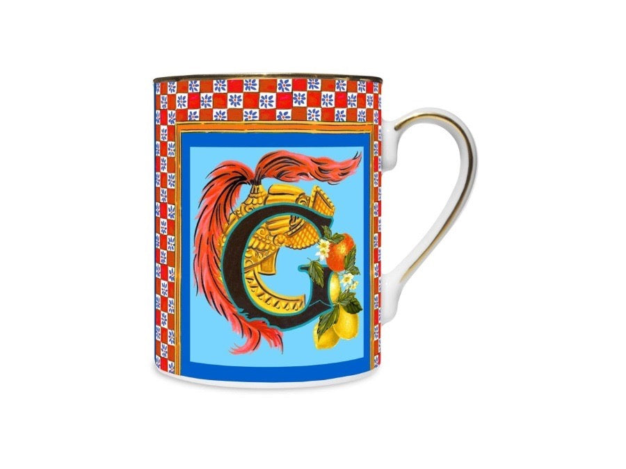 Baci Milano Ortigia - mug in porcellana, lettera G