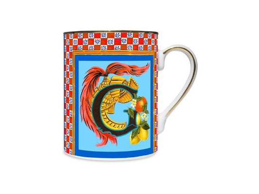 Baci Milano Ortigia - mug in porcellana, lettera G
