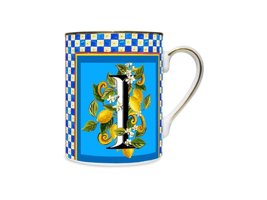 Baci Milano Ortigia - mug in porcellana, lettera I