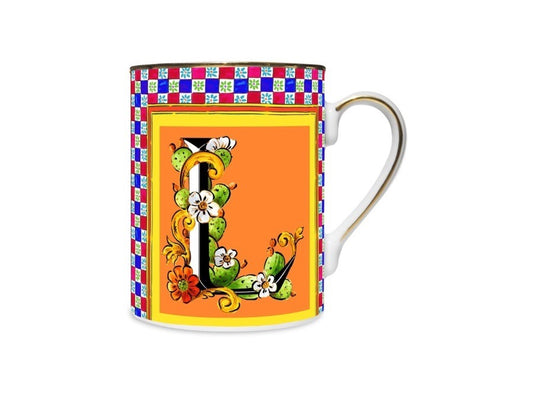 Baci Milano Ortigia - mug in porcellana, lettera L