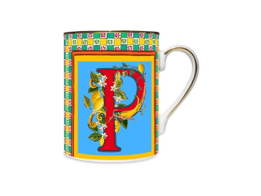 Baci Milano Ortigia - mug in porcellana, lettera P