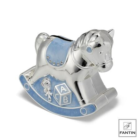 Fantin Argenti salvadanaio cavallino azzurro