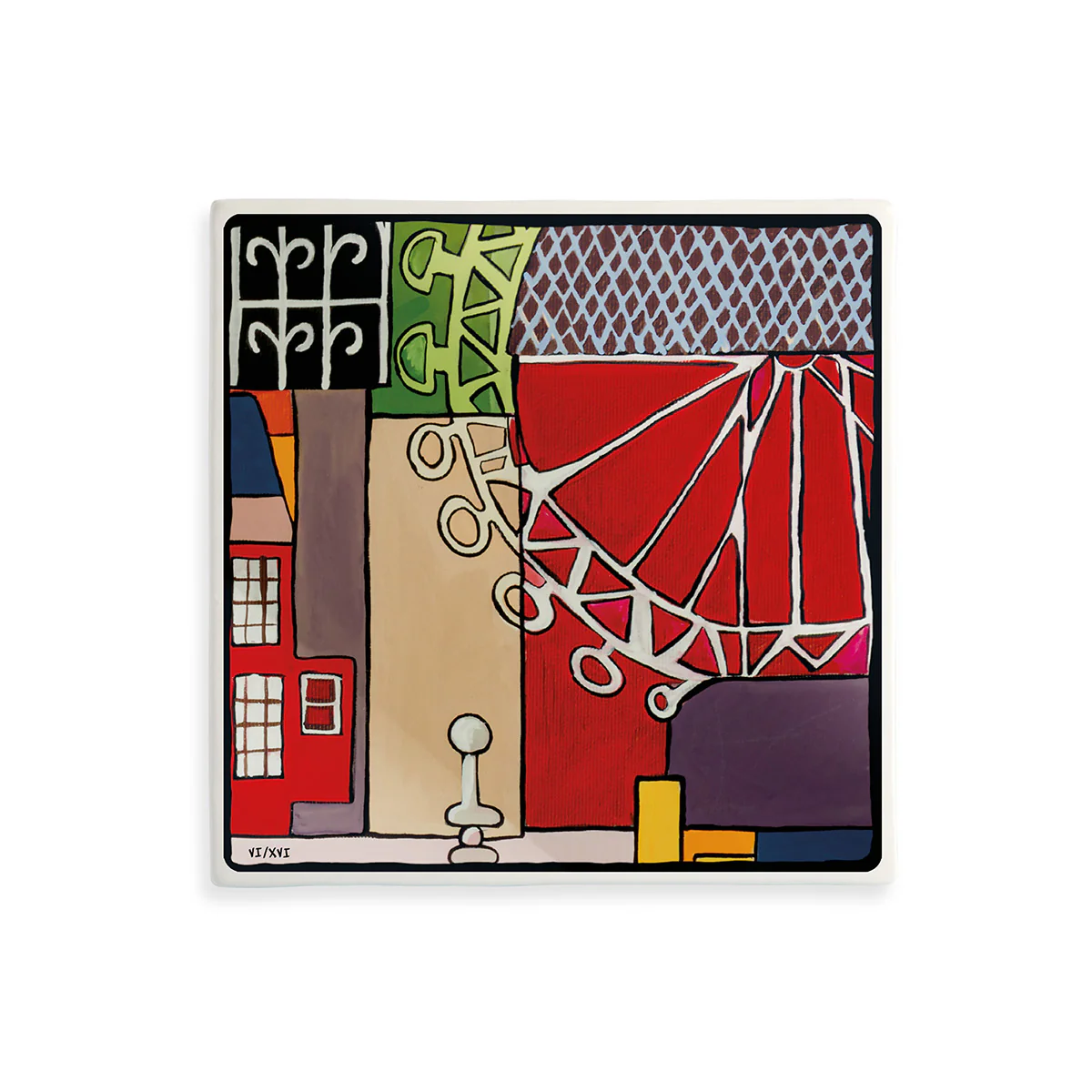Formella "La Ruota" VI-XVI 11x11