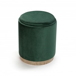 Versa POUF CON STORAGE E VASSOIO VELVET VERDE |Miriade
