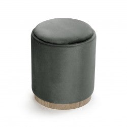 Versa POUF CON STORAGE E VASSOIO VELVET VERDE |Miriade