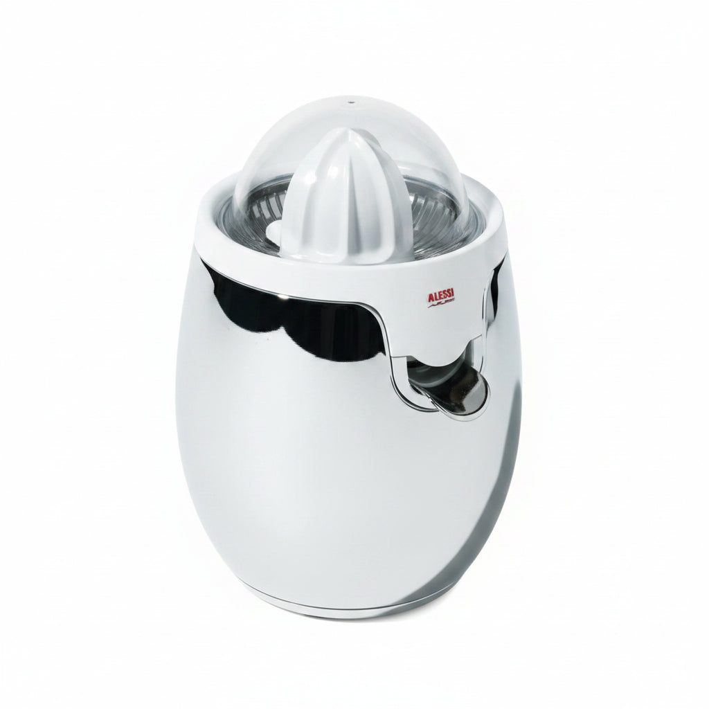 Alessi "Juicer" spremiagrumi elettrico, 60 decibel, acciaio inossidabile, bianco