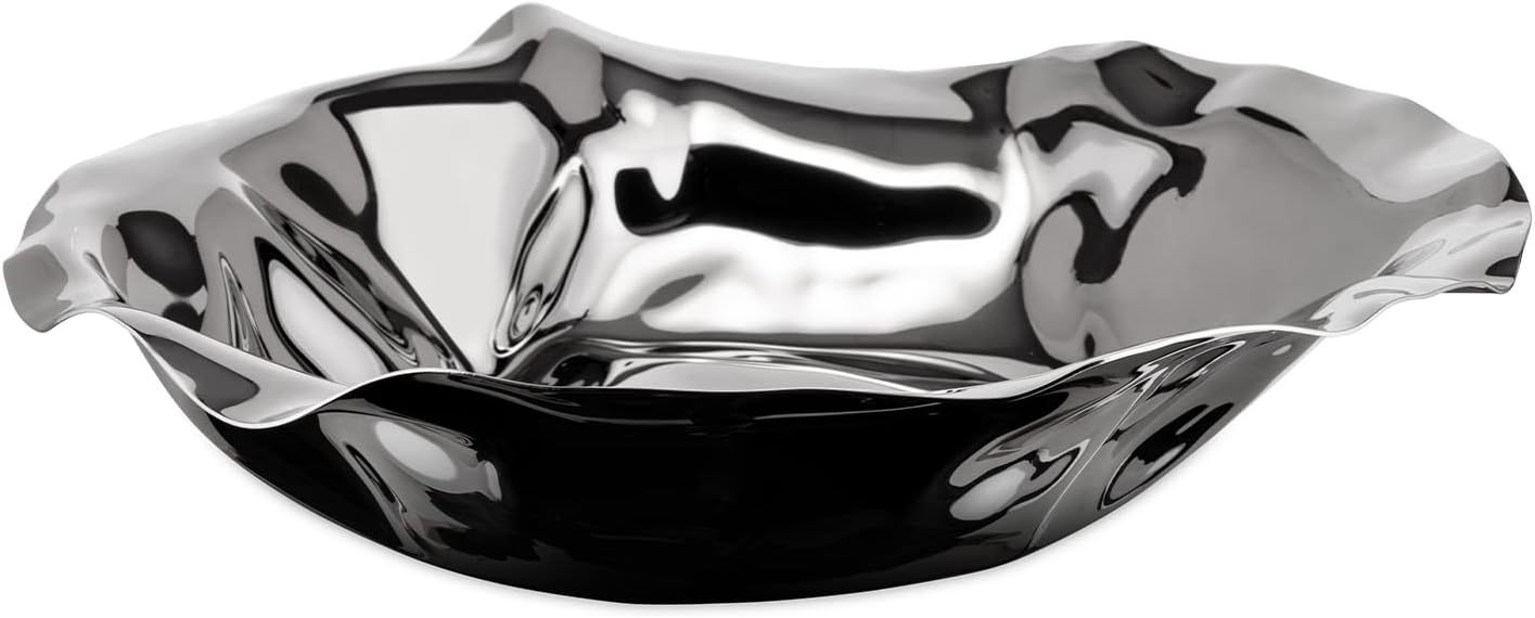 Alessi "Sarrià" 90084 cestino rotondo in acciaio inossidabile 18/10 lucido