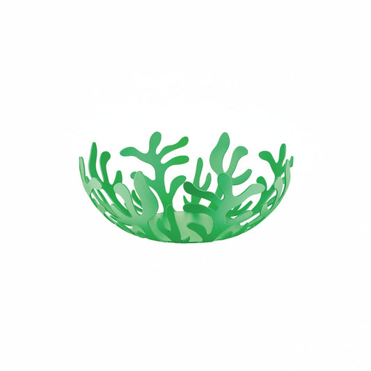 Alessi "Mediterraneo" ESI01/25GR - Fruttiera di design in acciaio colorato con resina epossidica, diametro 25cm, verde